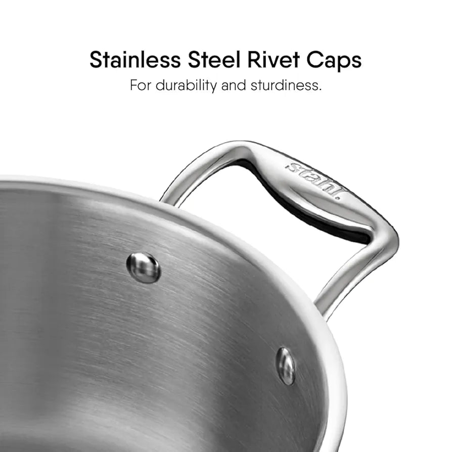 STAHL TRIPLY 20CM BRIYANI POT+LID 4120 STAHL TRIPLY 20CM BRIYANI POT+LID 4120